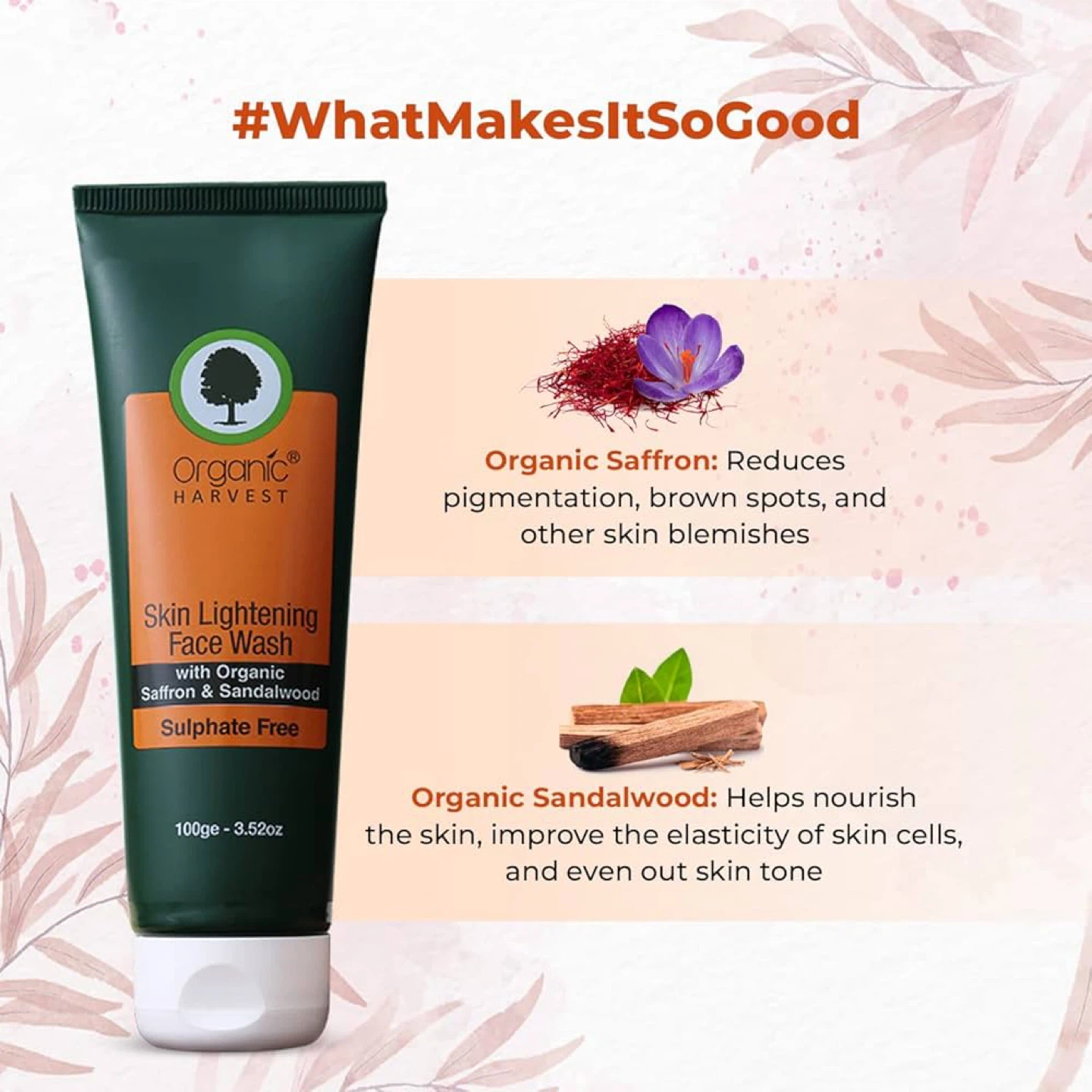 Organic Harvest Skin Lightening Face Wash 🧡 - photo 3