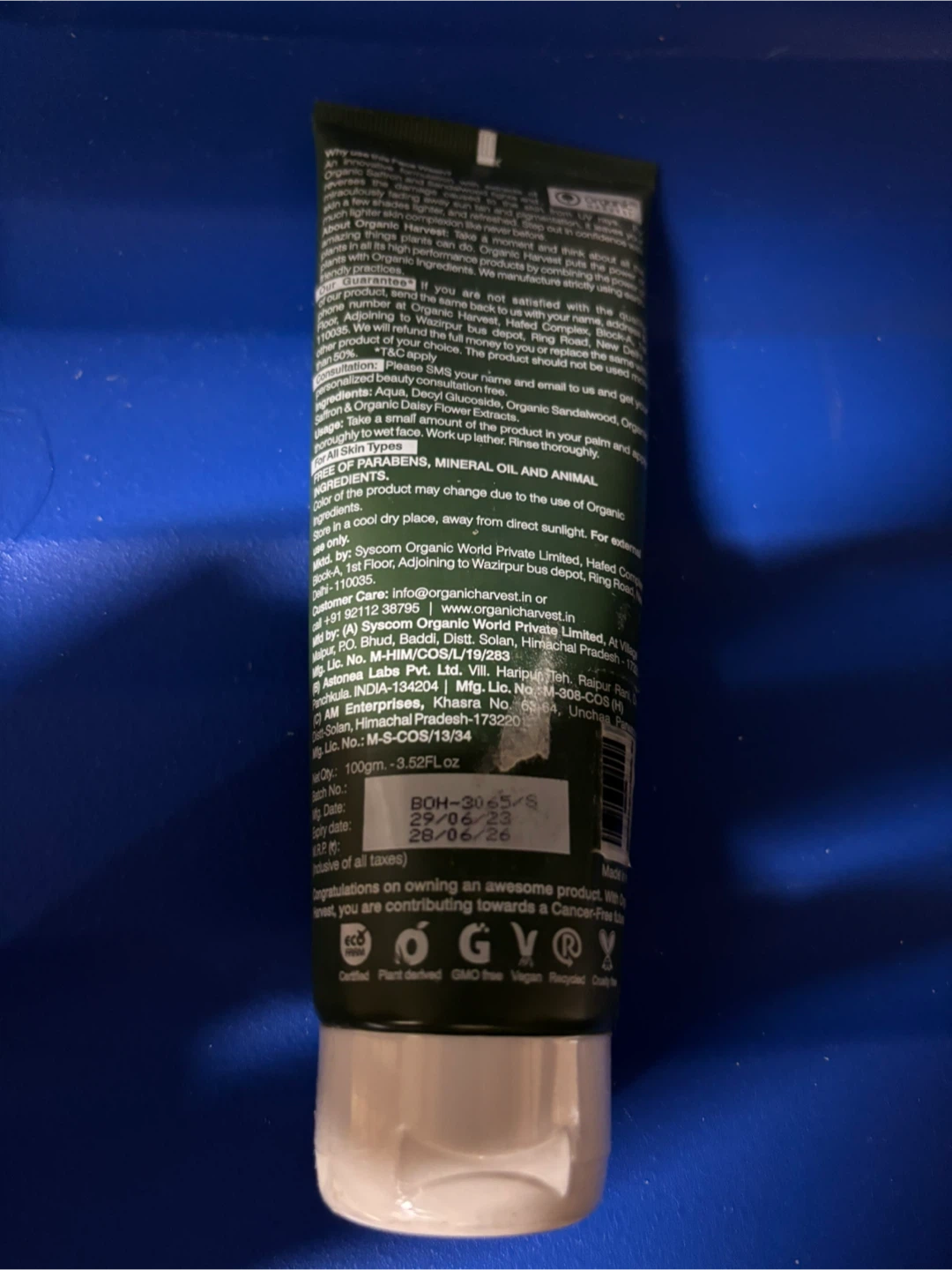 Organic Harvest Skin Lightening Face Wash 🧡 - photo 2