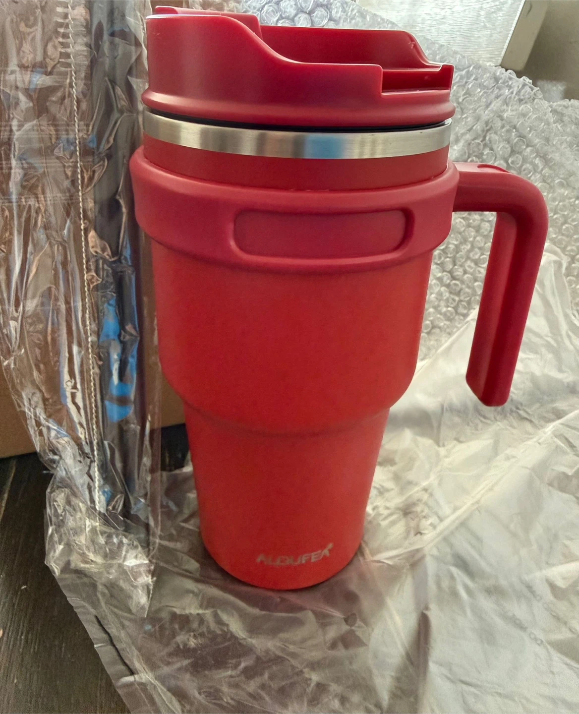 ALOUFEA 20oz Vacuum Insulated Tumbler with Handle - Red - photo 4