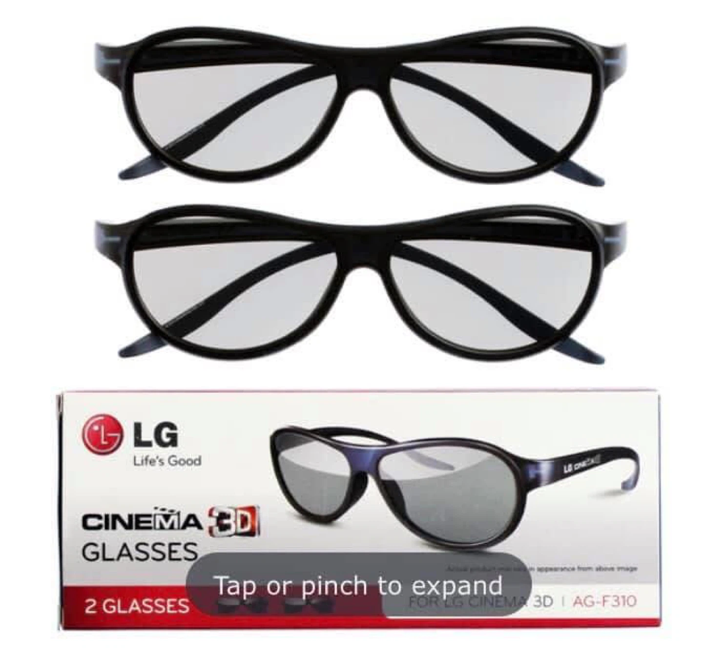 2 prs LG Cinema 3D Glasses