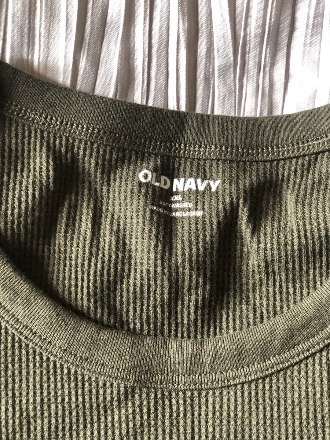 Old Navy Men's XXL Green Waffle Knit Long Sleeve Shirt - photo 3