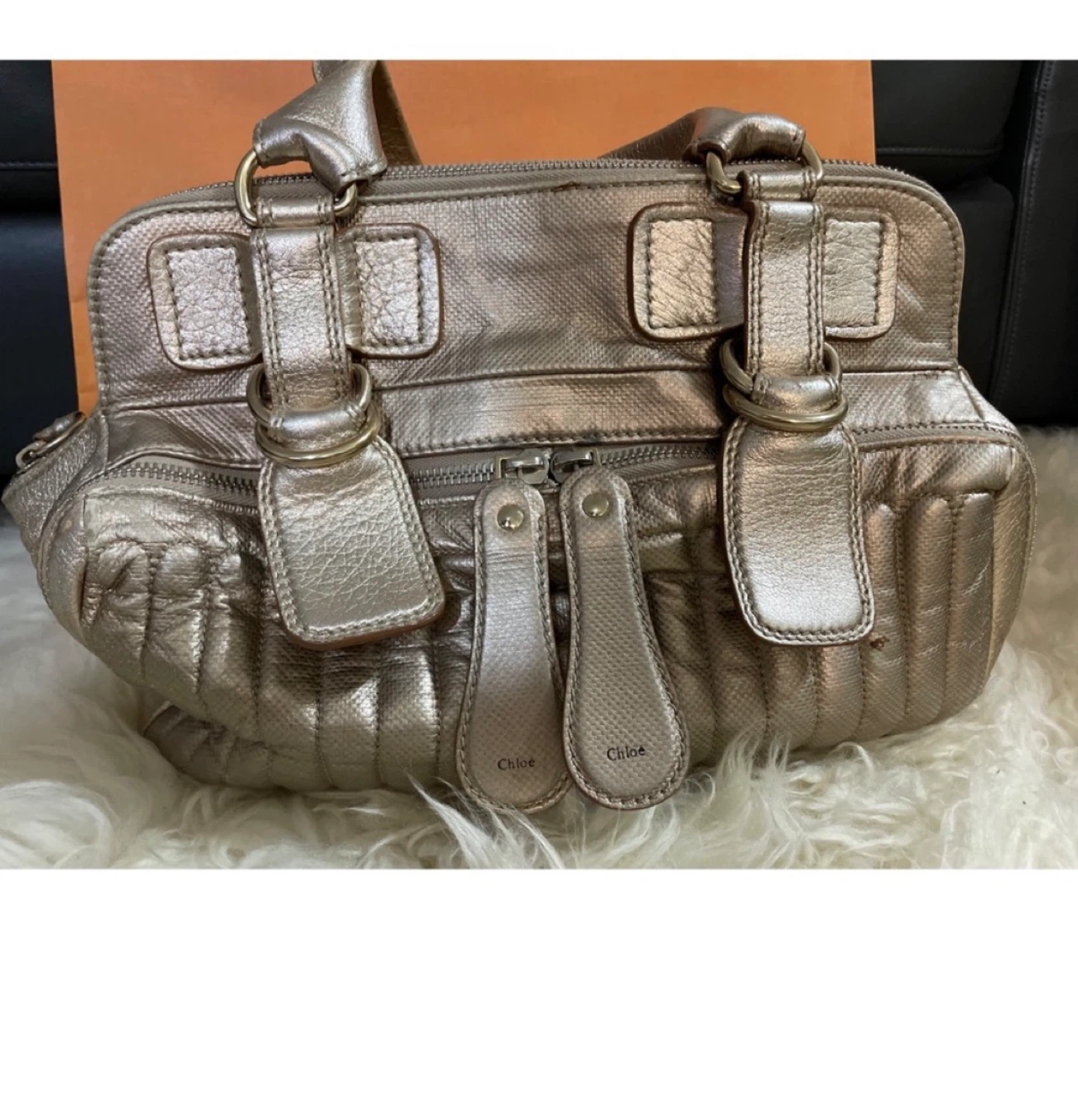 Chloe Metallic Bay Bag