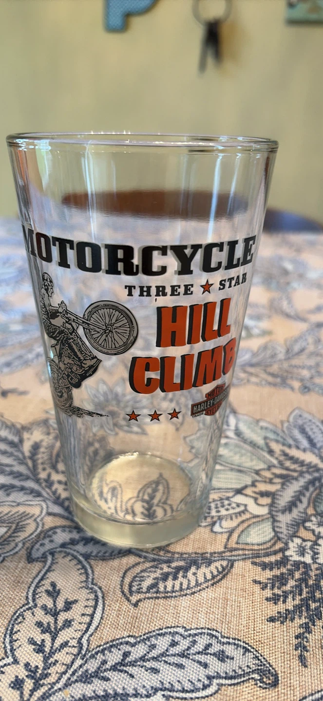 Rare Harley-Davidson Motorcycle Races Glass Set - photo 3