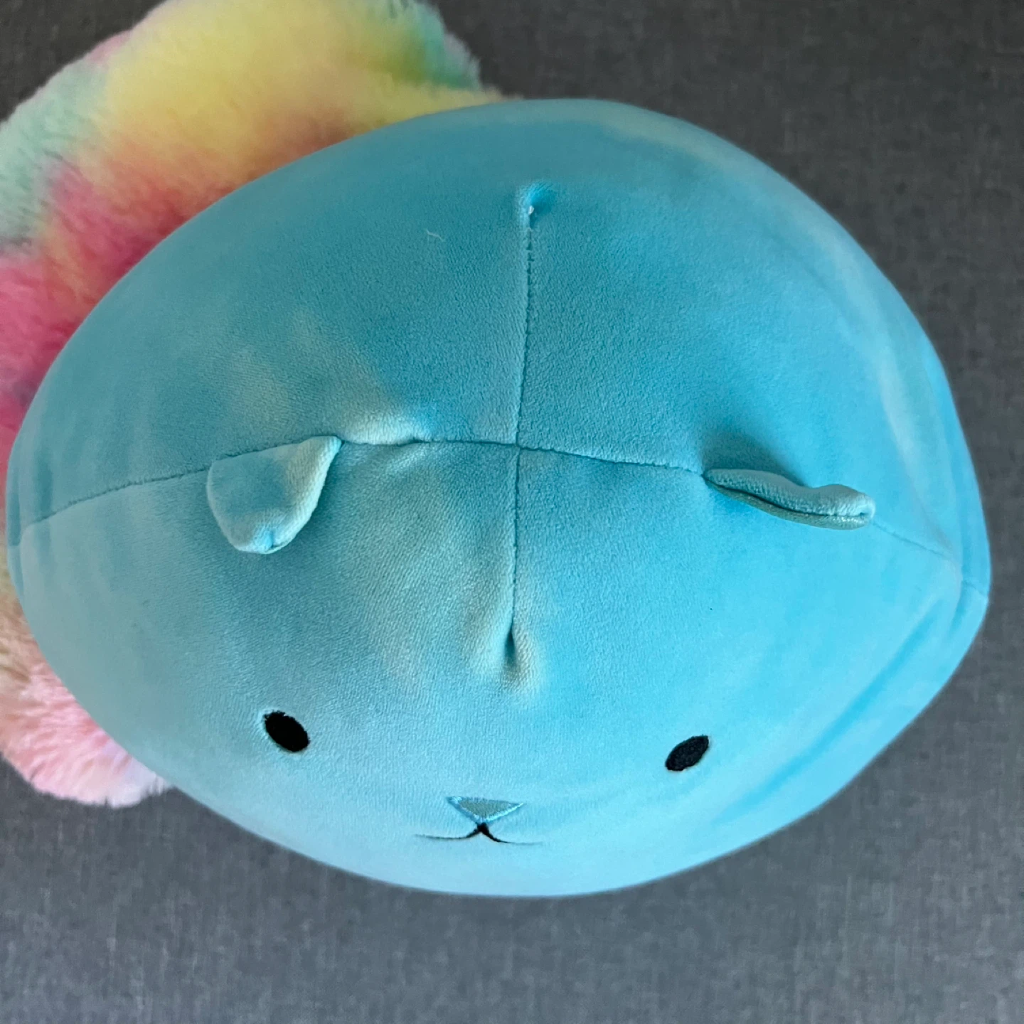 Blue Cat Plush Toy with Rainbow Tail - photo 3