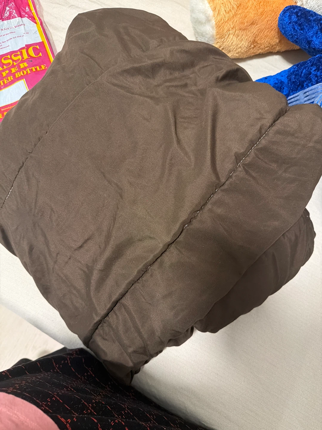 Brown Puffer Blanket Queen size🧡
