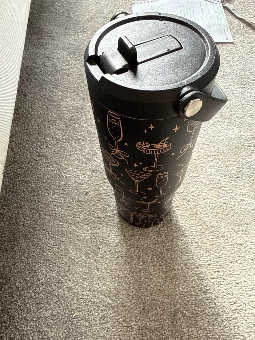 Black Tumbler with Cocktail Graphics - photo 2