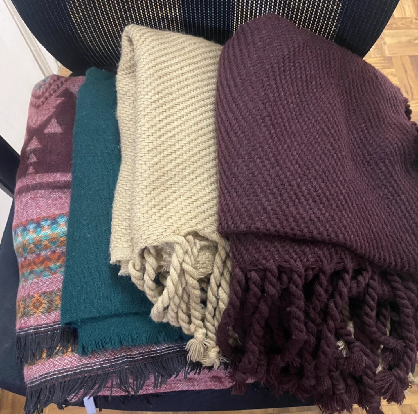 Set of 4 Cozy Knit Scarves