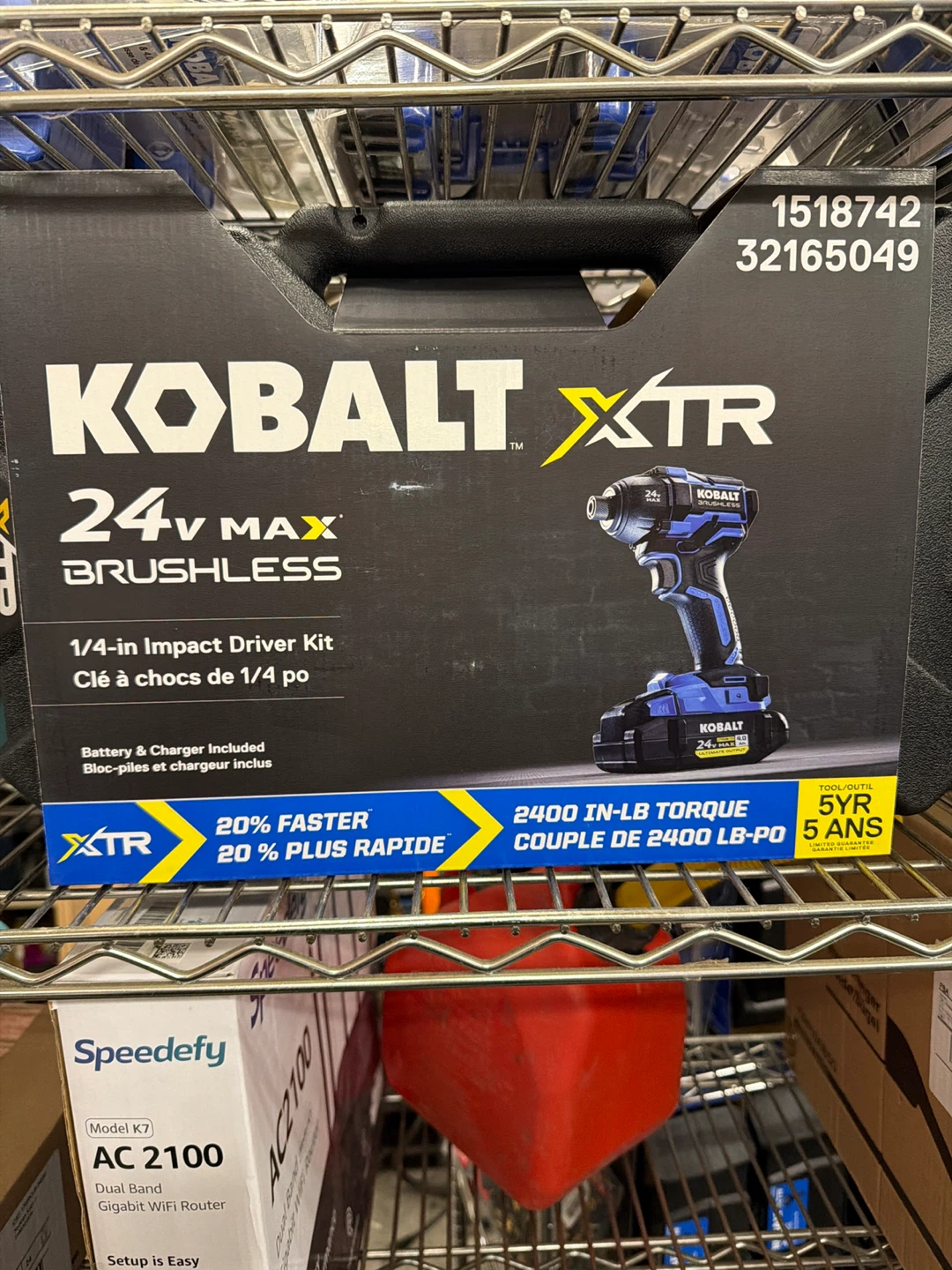 Kobalt XTR 24V MAX Brushless 1/4-in Impact Driver Kit