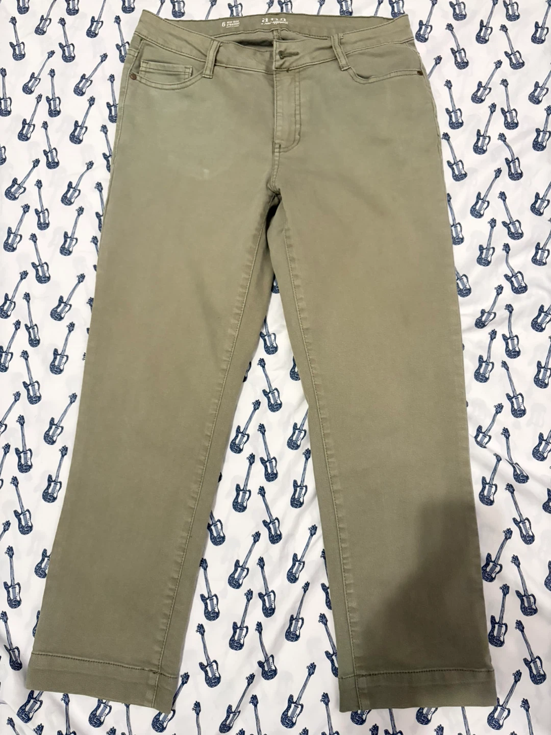 ana a new approach Women's Size 6 Mid-Rise Straight Khaki Pants - photo 2
