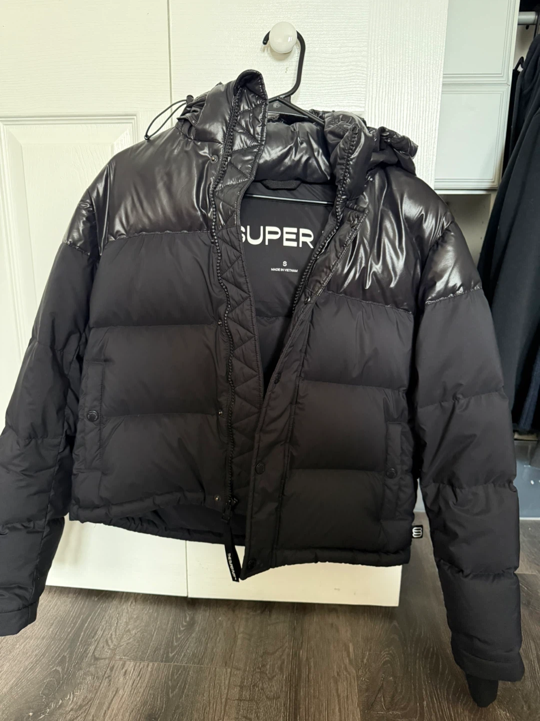 Super Puff Down Jacket - Black - Size S