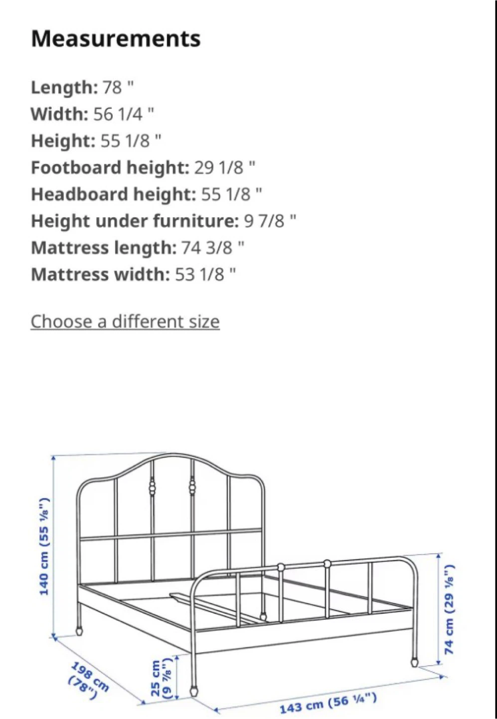 Black Metal Bed Frame - photo 4