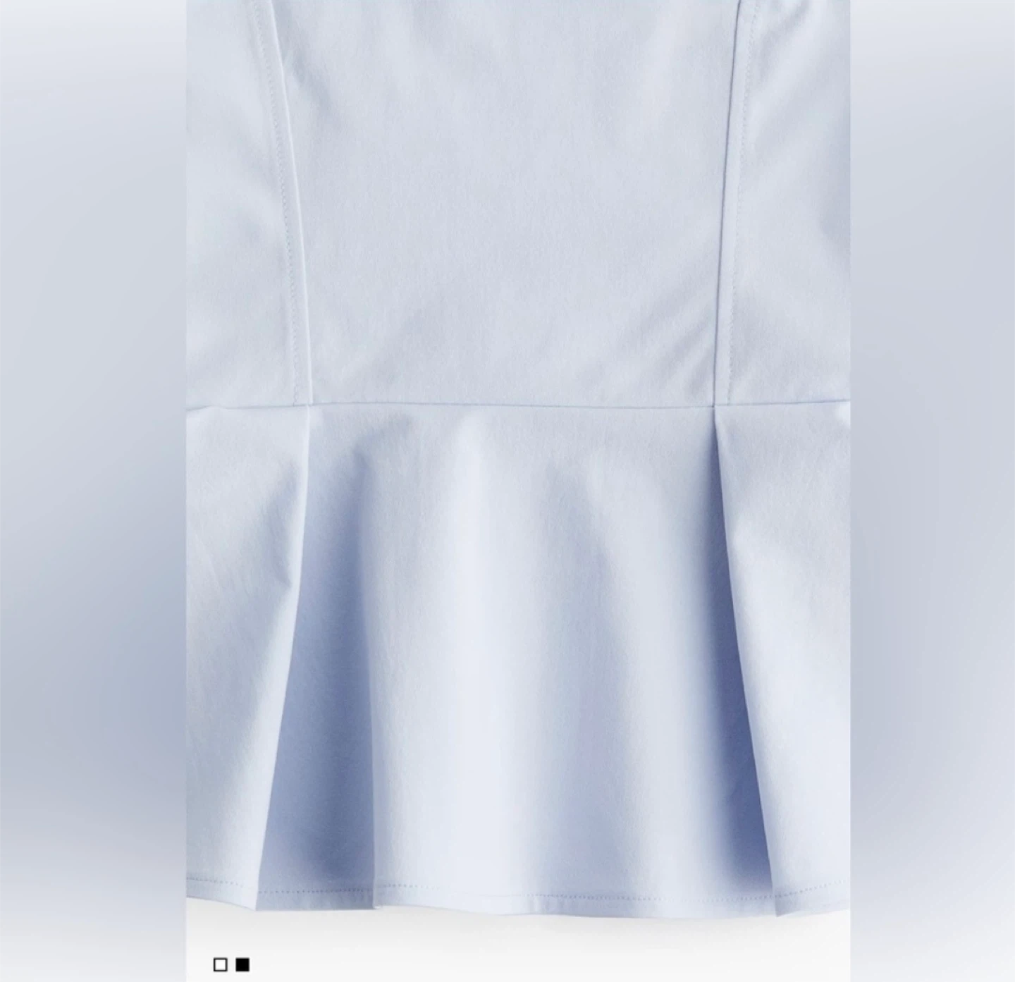 H&M Light Blue Strapless Peplum Bandeau Top - photo 4