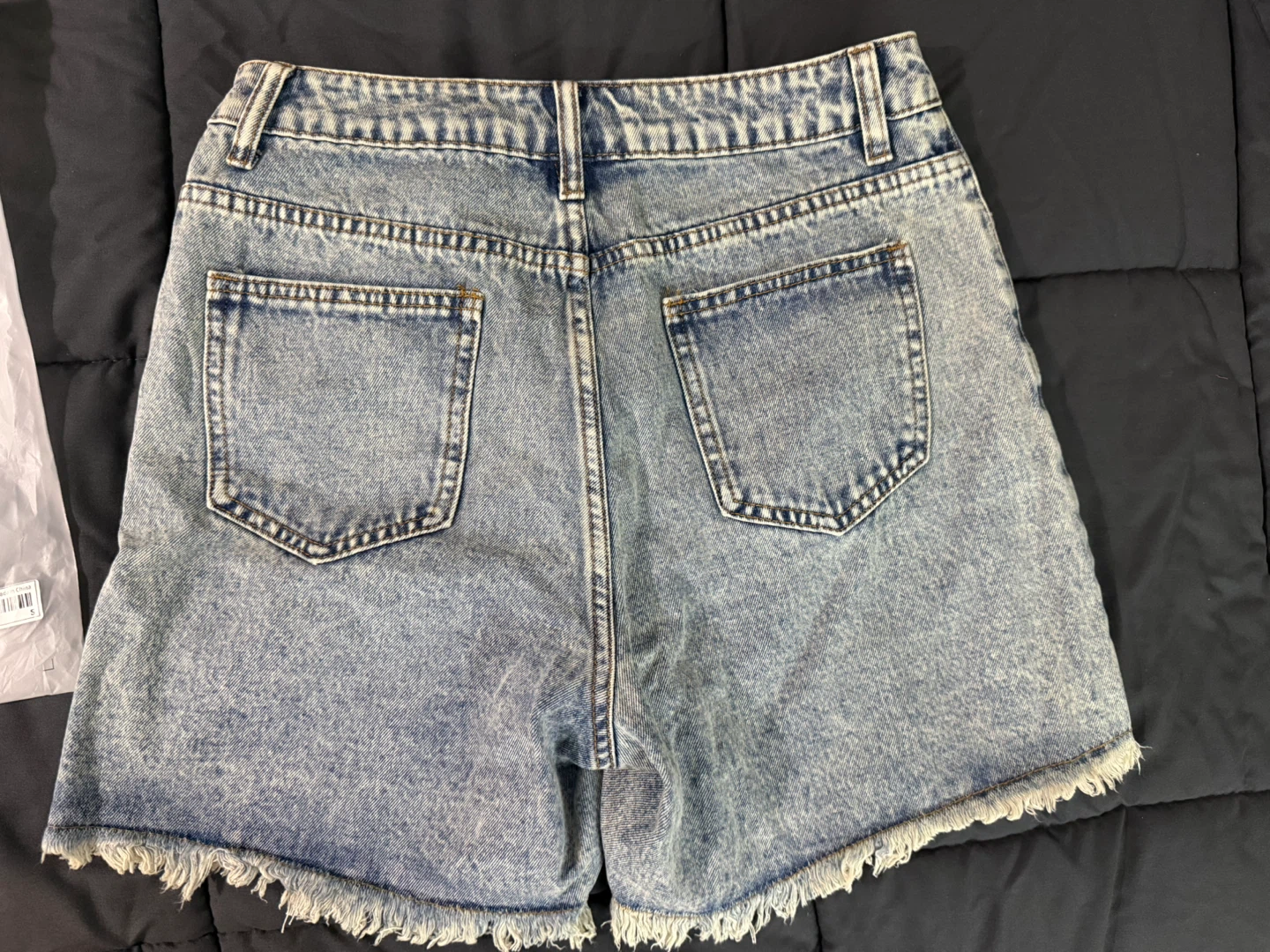 Women's Denim Shorts Acid Wash Frayed Hem - photo 2