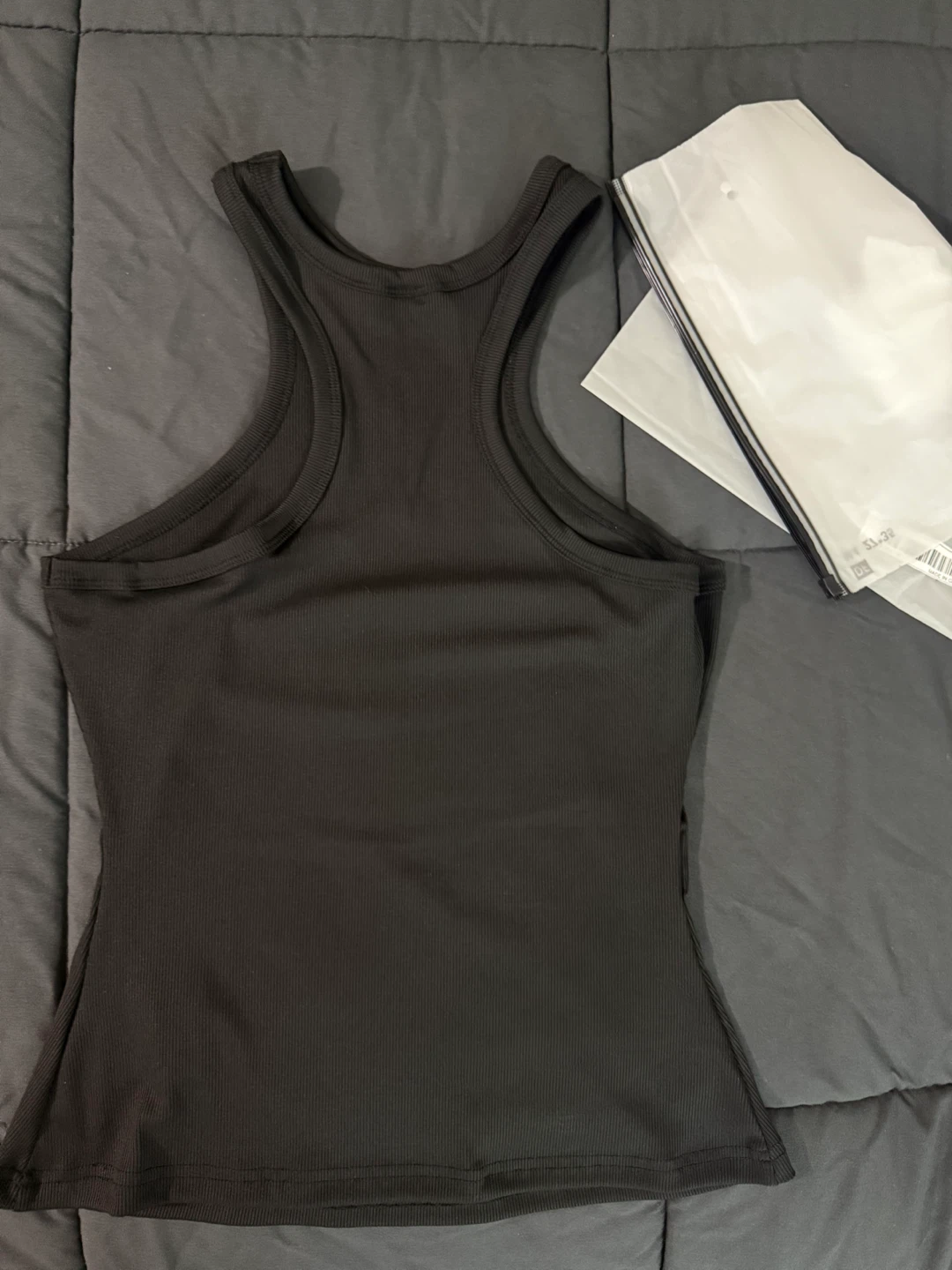 SHEIN BASICS Black Racerback Tank Top - Size S - photo 4