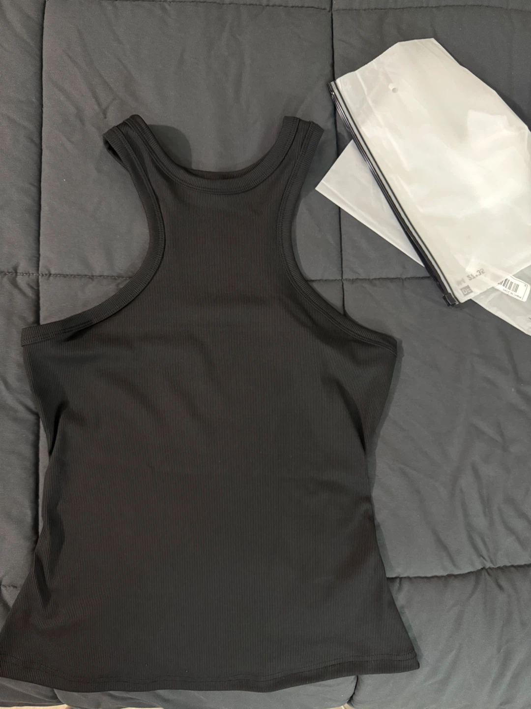 SHEIN BASICS Black Racerback Tank Top - Size S - photo 3