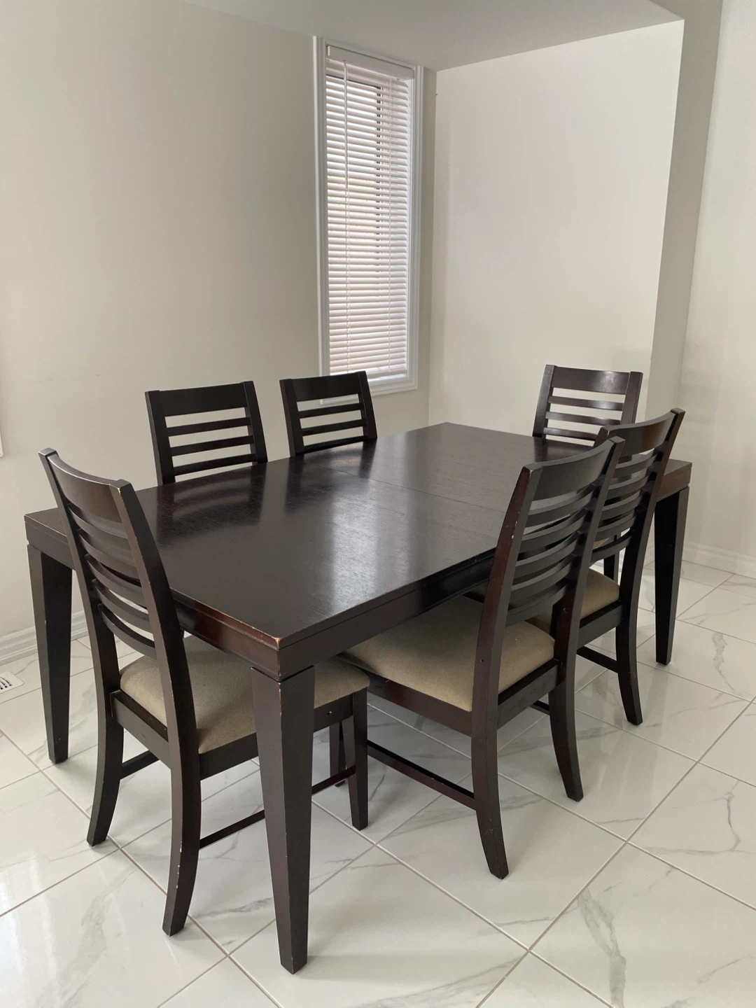 Dark Wood Dining Table and 6 Chairs - photo 2