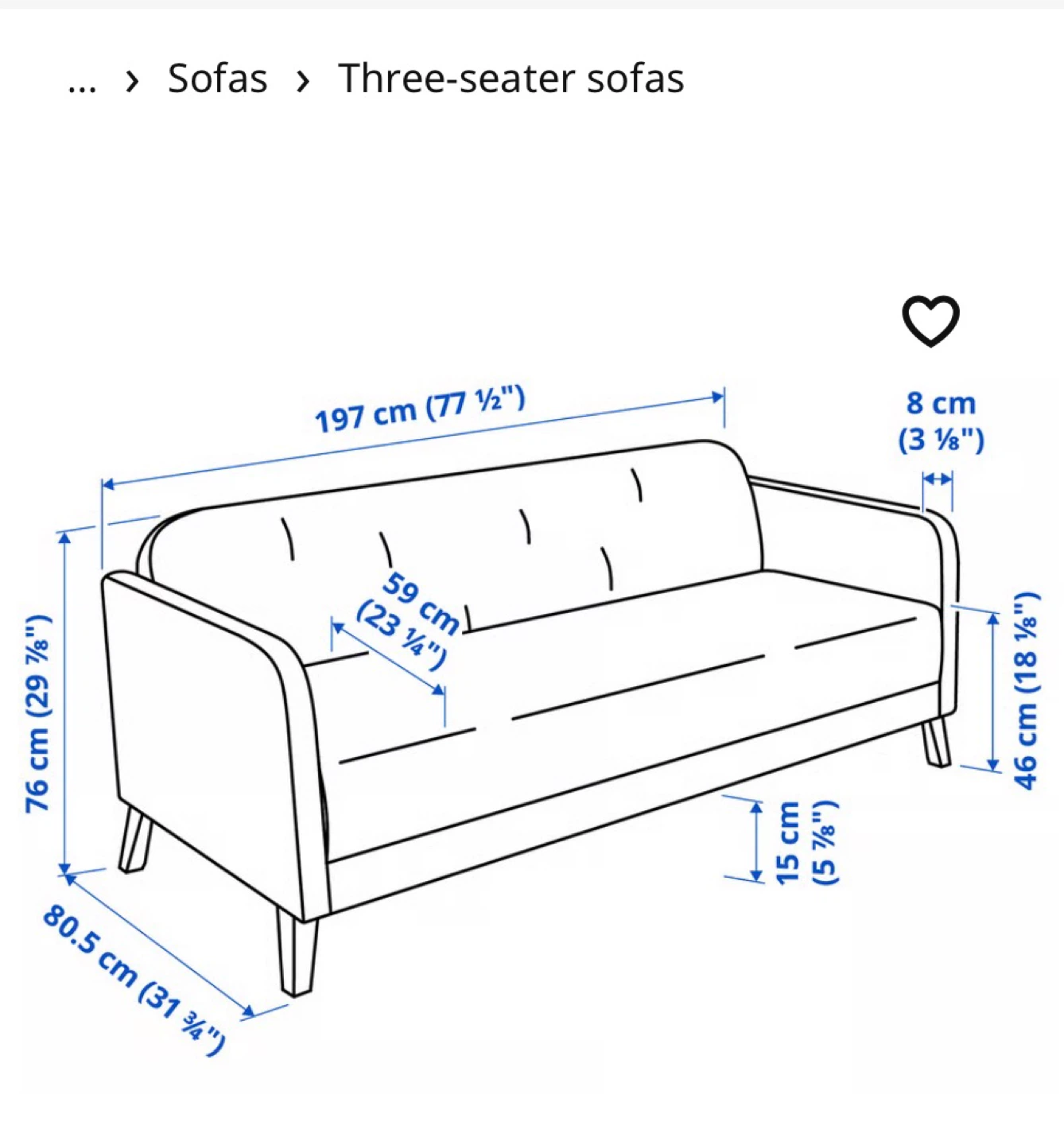 IKEA 3-Seater Sofa - photo 5
