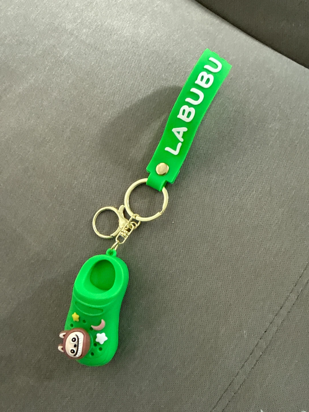 LABUBU Green Shoe Keychain