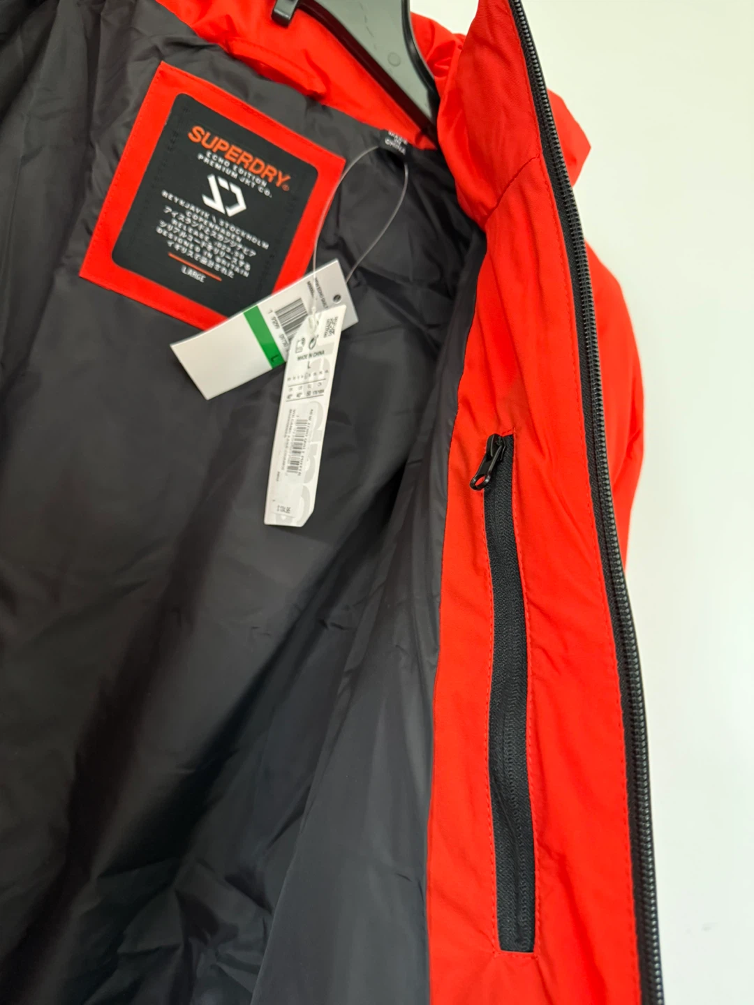 Superdry Echo Edition Premium Puffer Jacket - Red, Large - photo 3