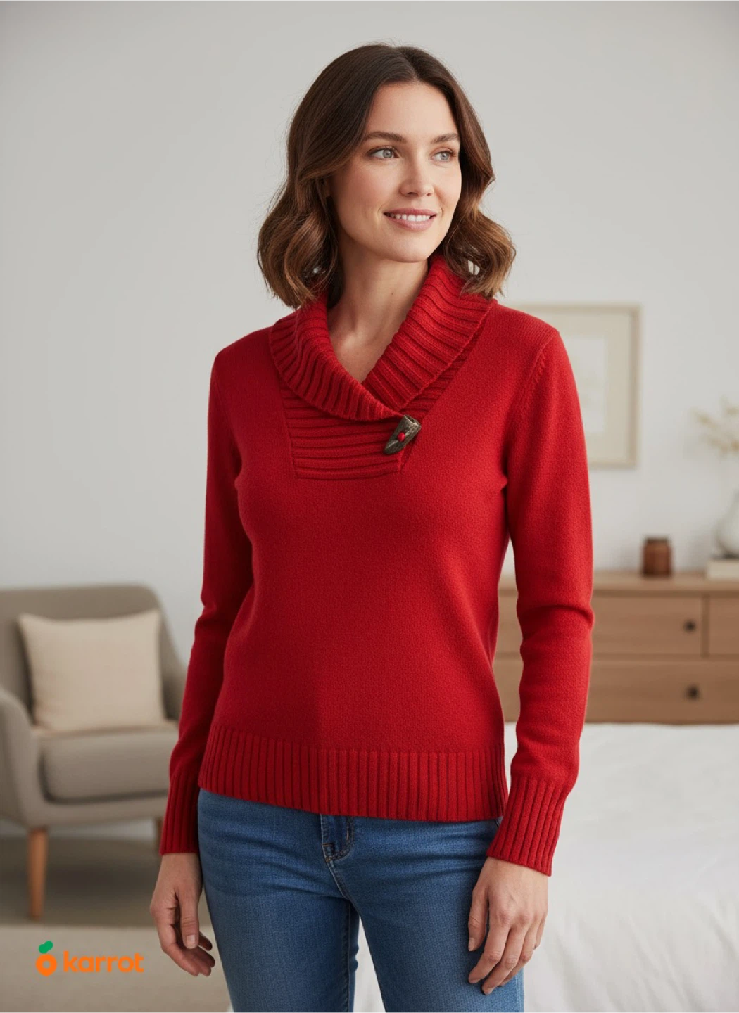 Ralph Lauren Red Knit Sweater XS 🥕