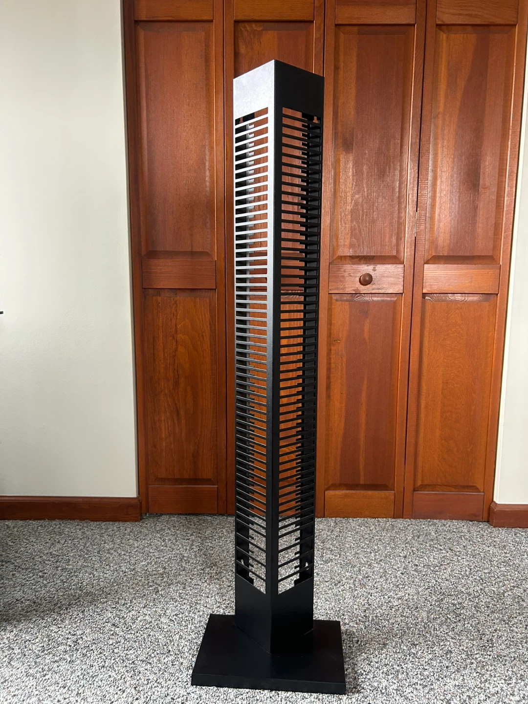 Black Tall Tower CD/DVD Storage Rack