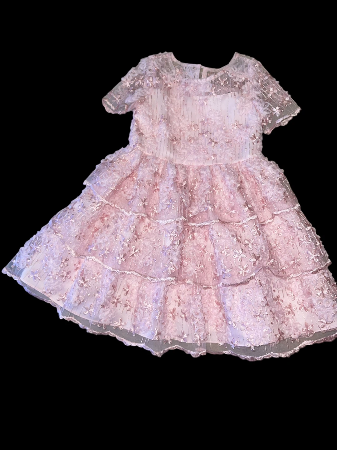 Pink Lace Tiered Dress - photo 2