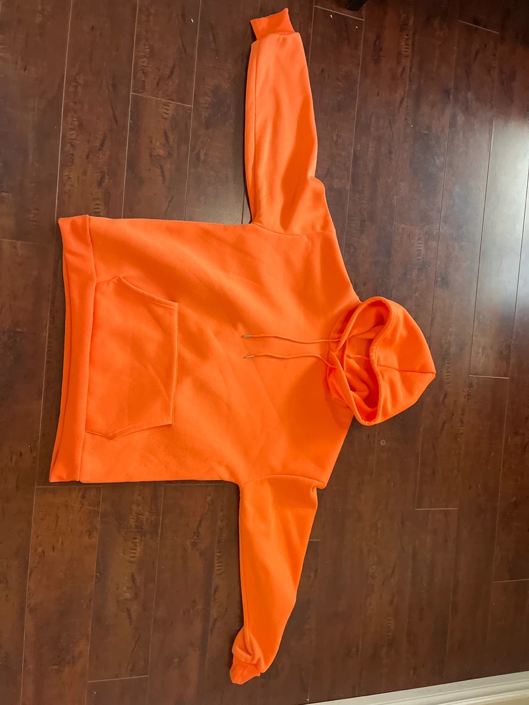 Orange Hoodie with Front Pocket