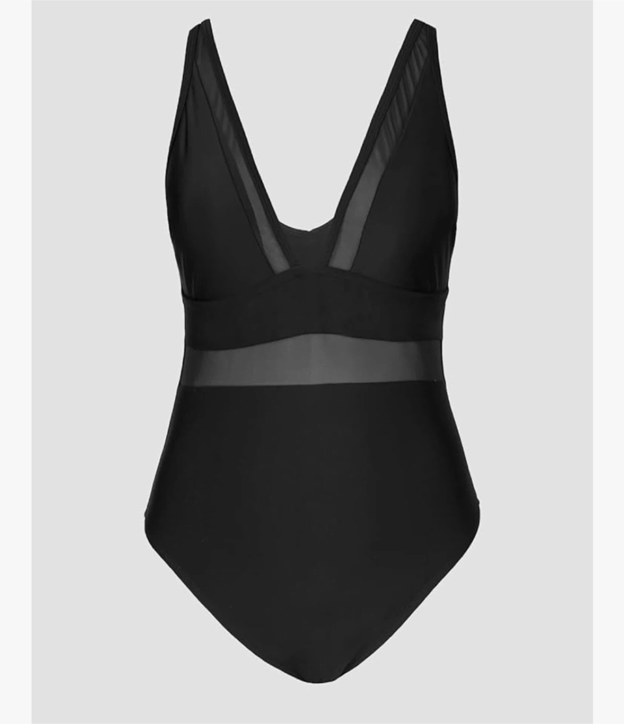 CUPSHE Black Mesh One-Piece Swimsuit Size 1X