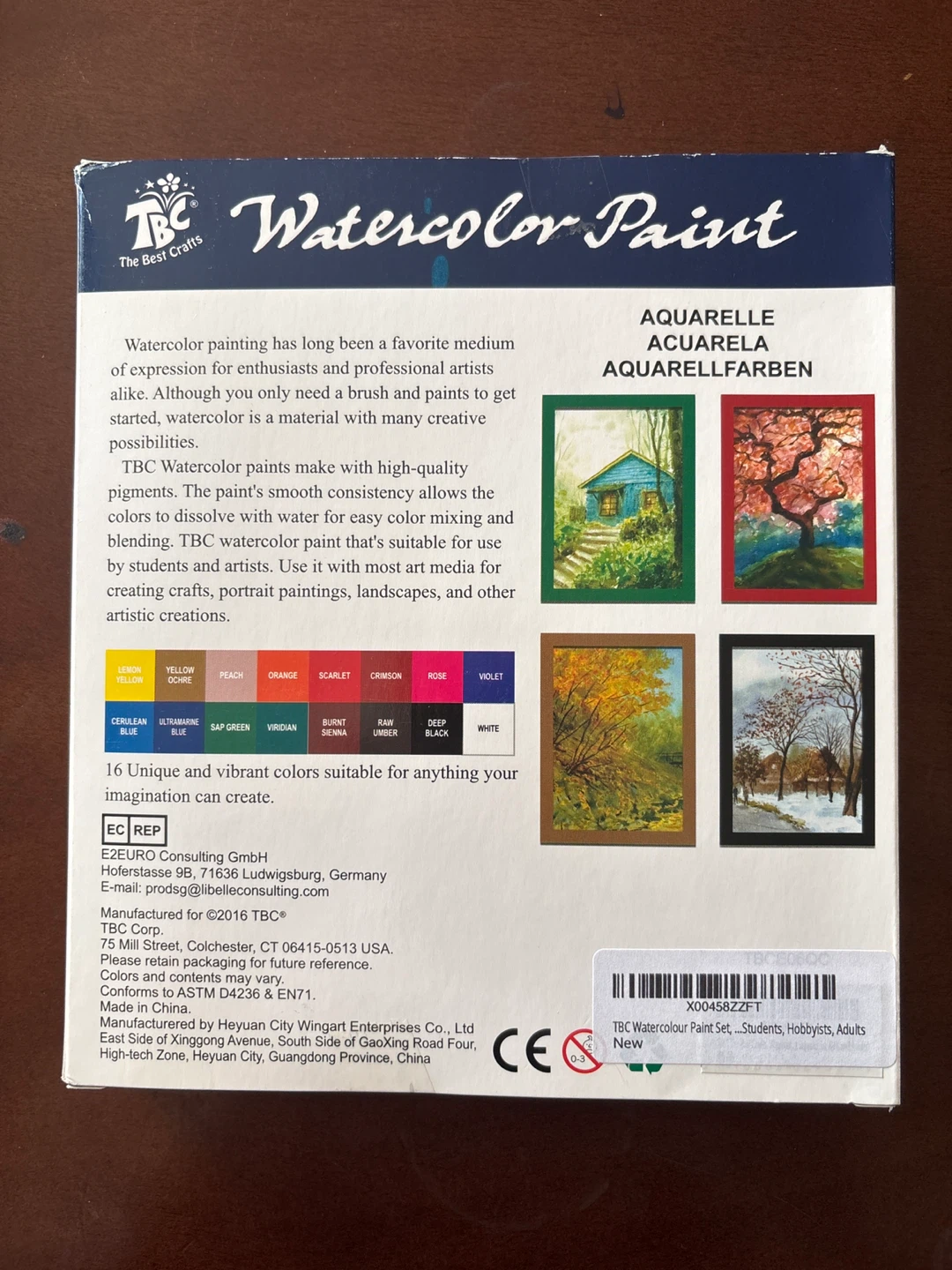 TBC Watercolor Paint Set - 16 Colors - photo 2