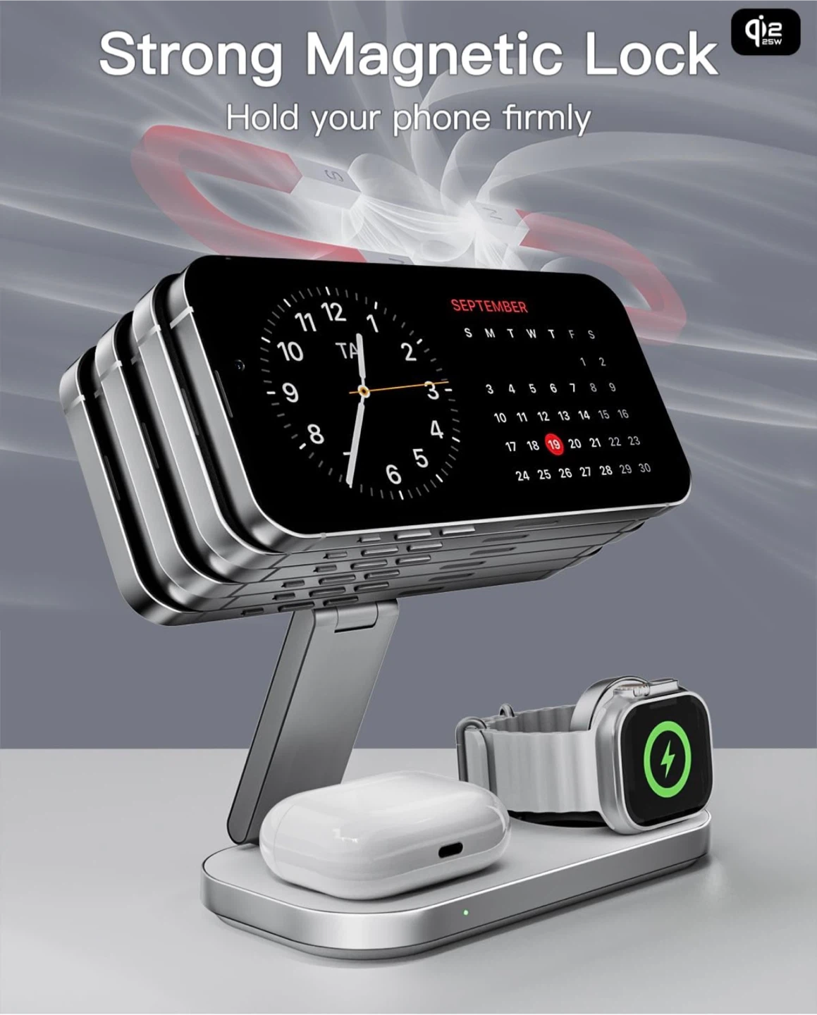 Keepro 3-in-1 Wireless Charging Station for Apple Devices - photo 3