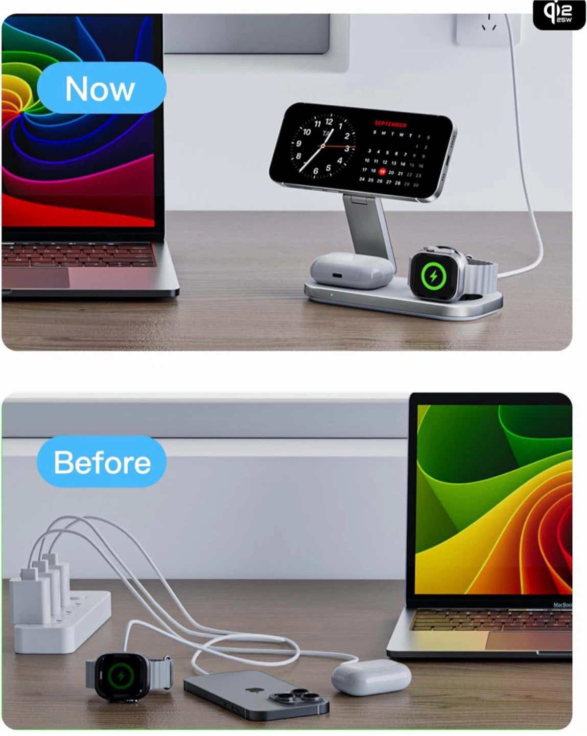 Keepro 3-in-1 Wireless Charging Station for Apple Devices - photo 4