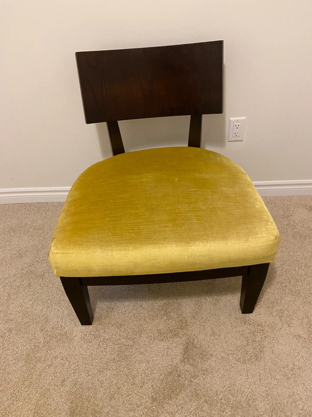 Yellow Upholstered Accent Chair
