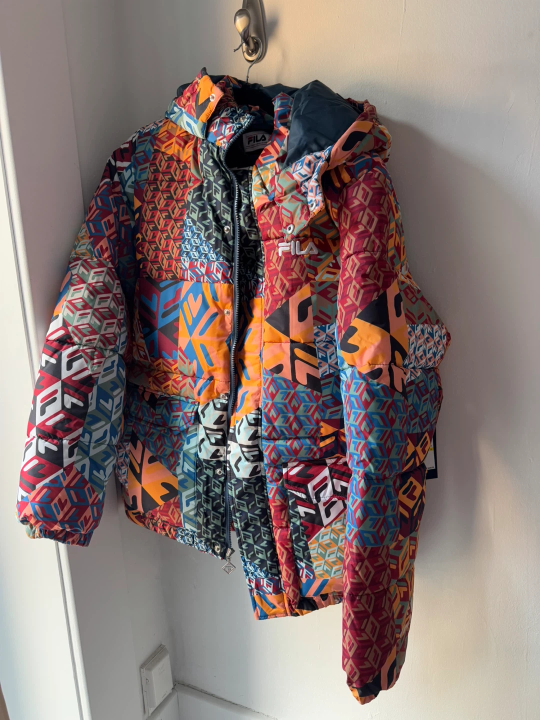 Fila Patchwork Hooded Puffer Jacket 🧡 - photo 3