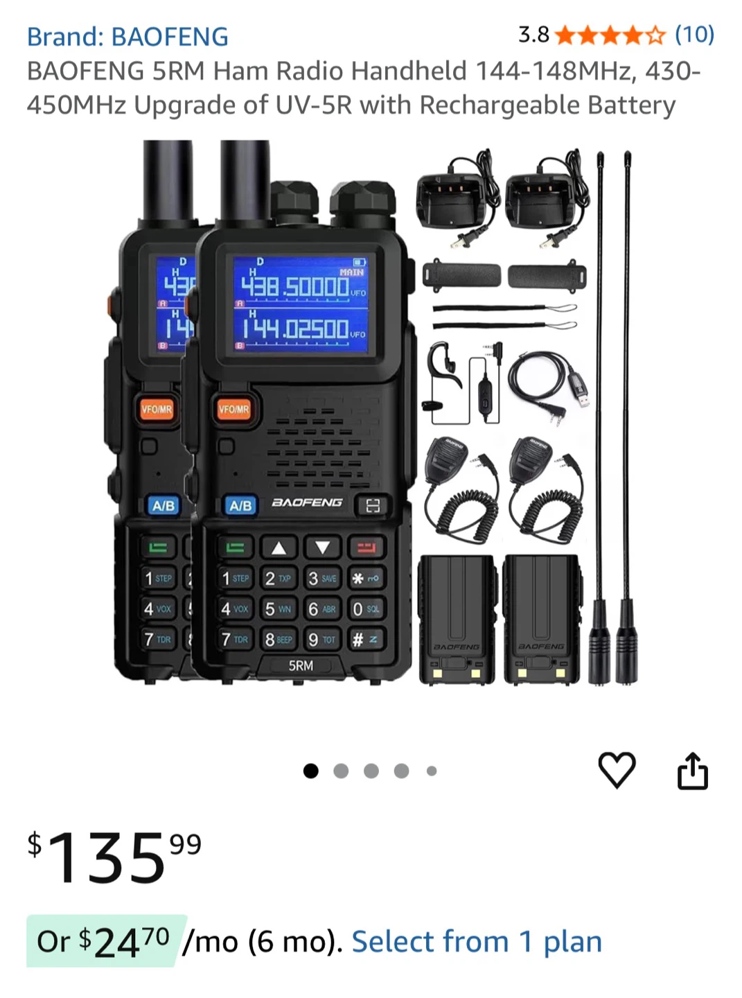 Baofeng 5RM Ham Radio Handhelds (2 Pack) - photo 4