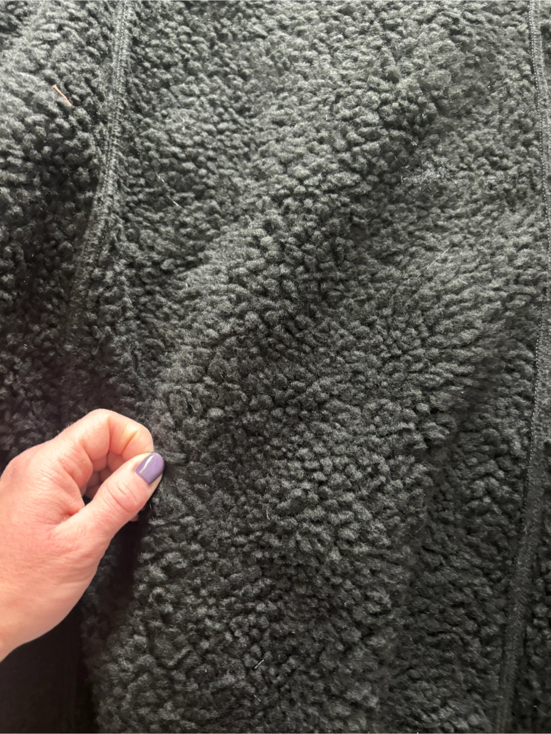 SHEIN CURVE Black Faux Fur Trim Coat - photo 3