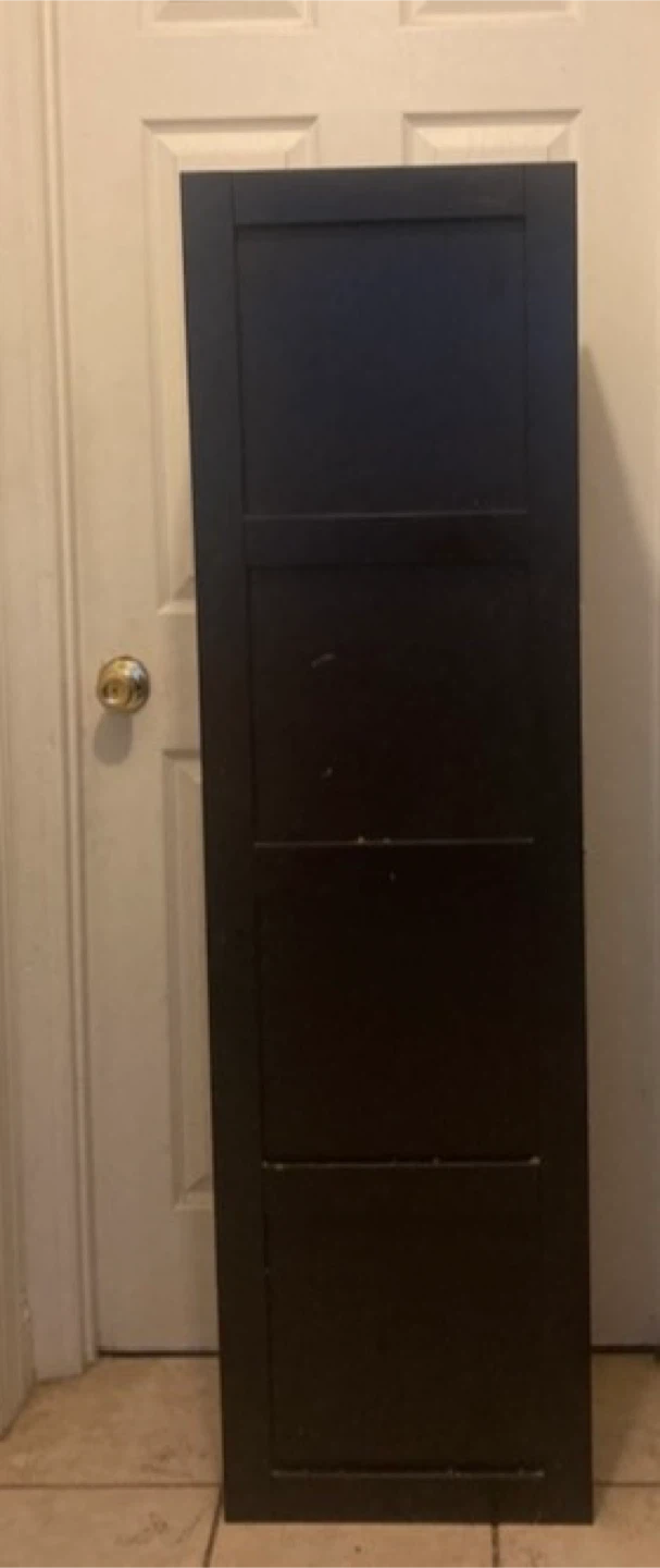 Brown Wooden Wall-Mounted Organizer with Door | Storage Cabinet - photo 4