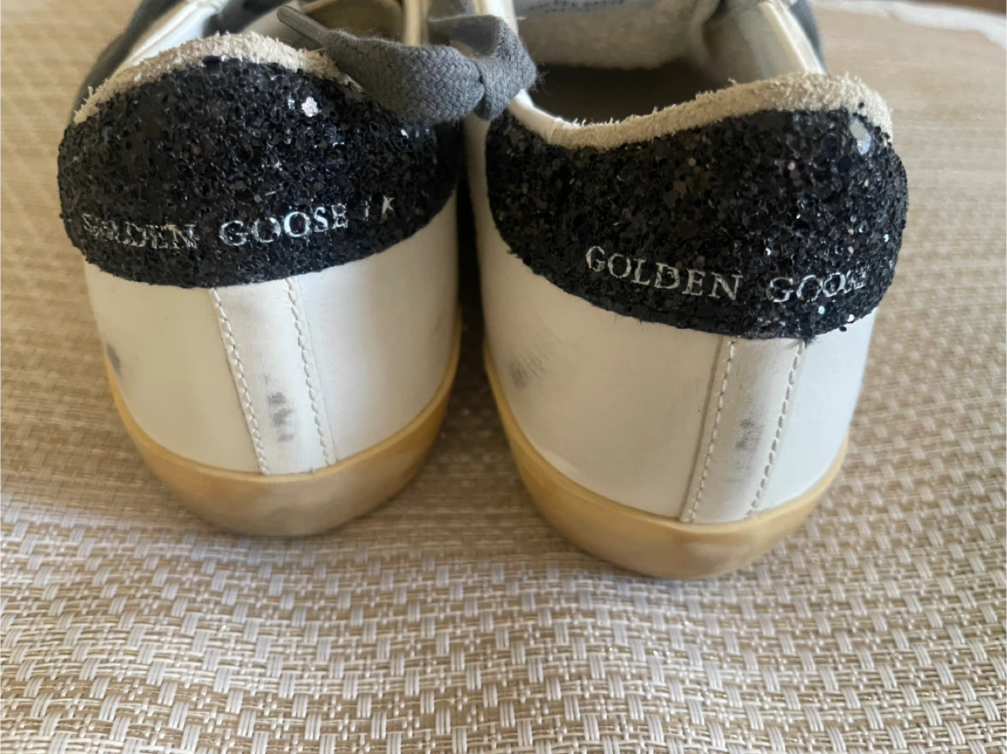 Golden Goose Superstar Sneakers White Black Glitter Star - photo 2