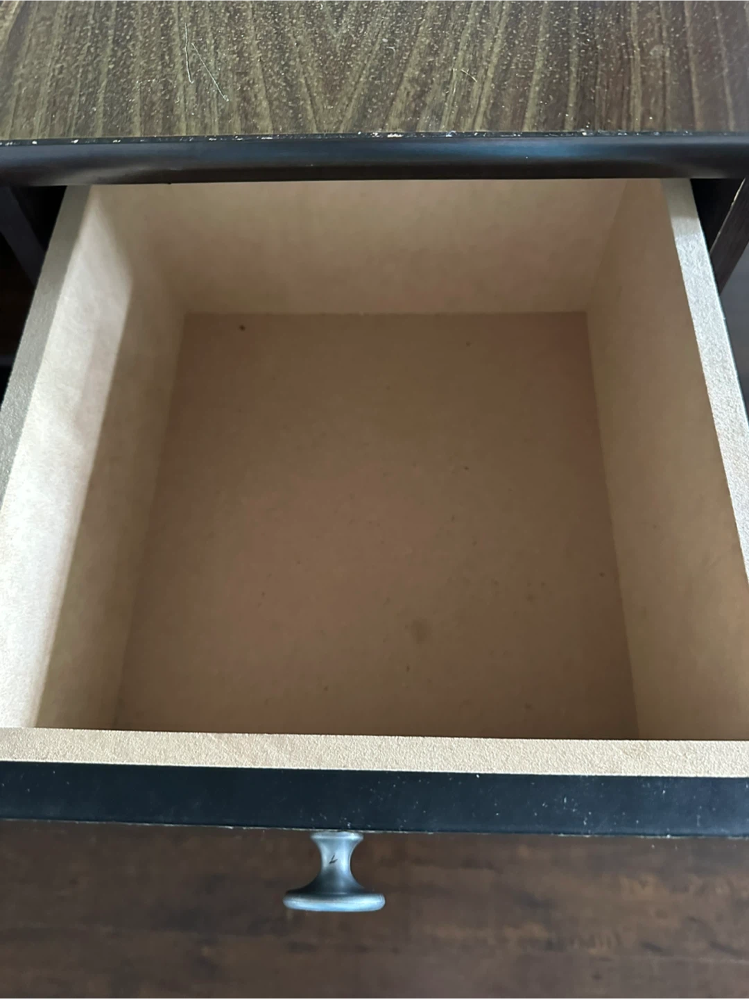 Dark Brown Desk with Drawers and Cabinet - photo 4