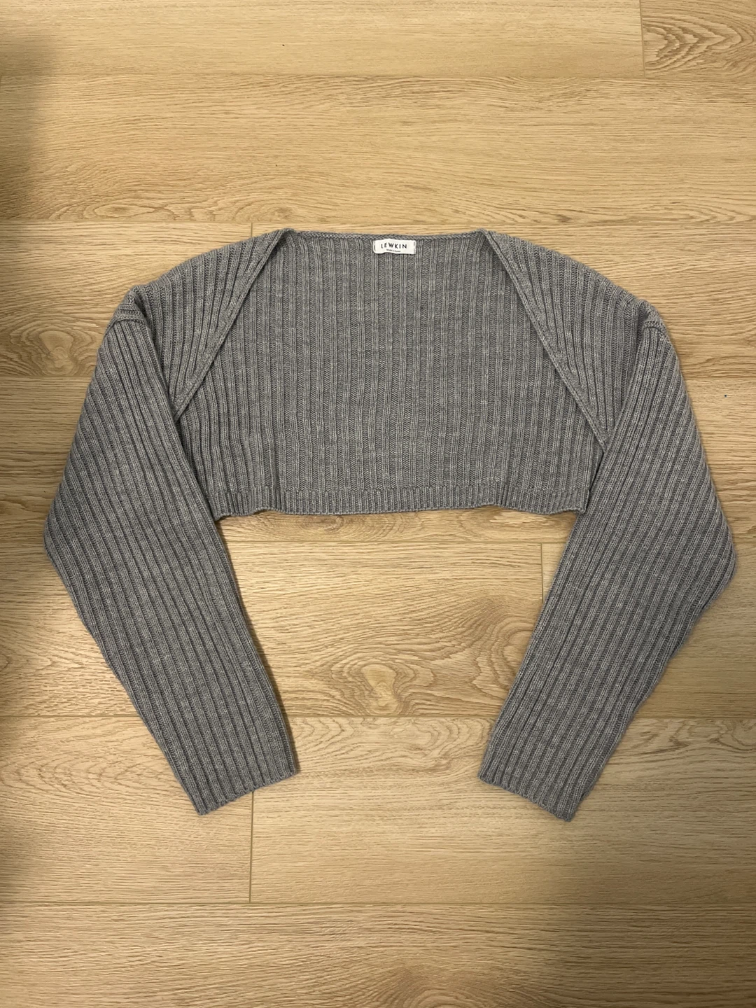 lewkin knit grey bolero