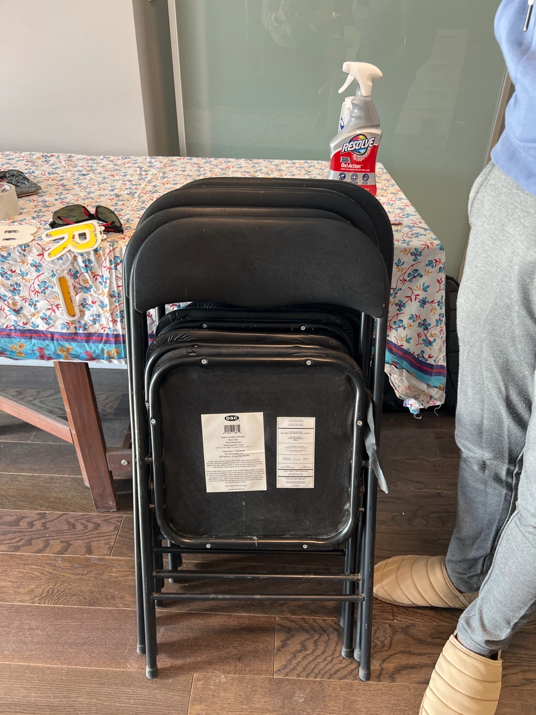Black Folding Chairs (Set of 4) - photo 2