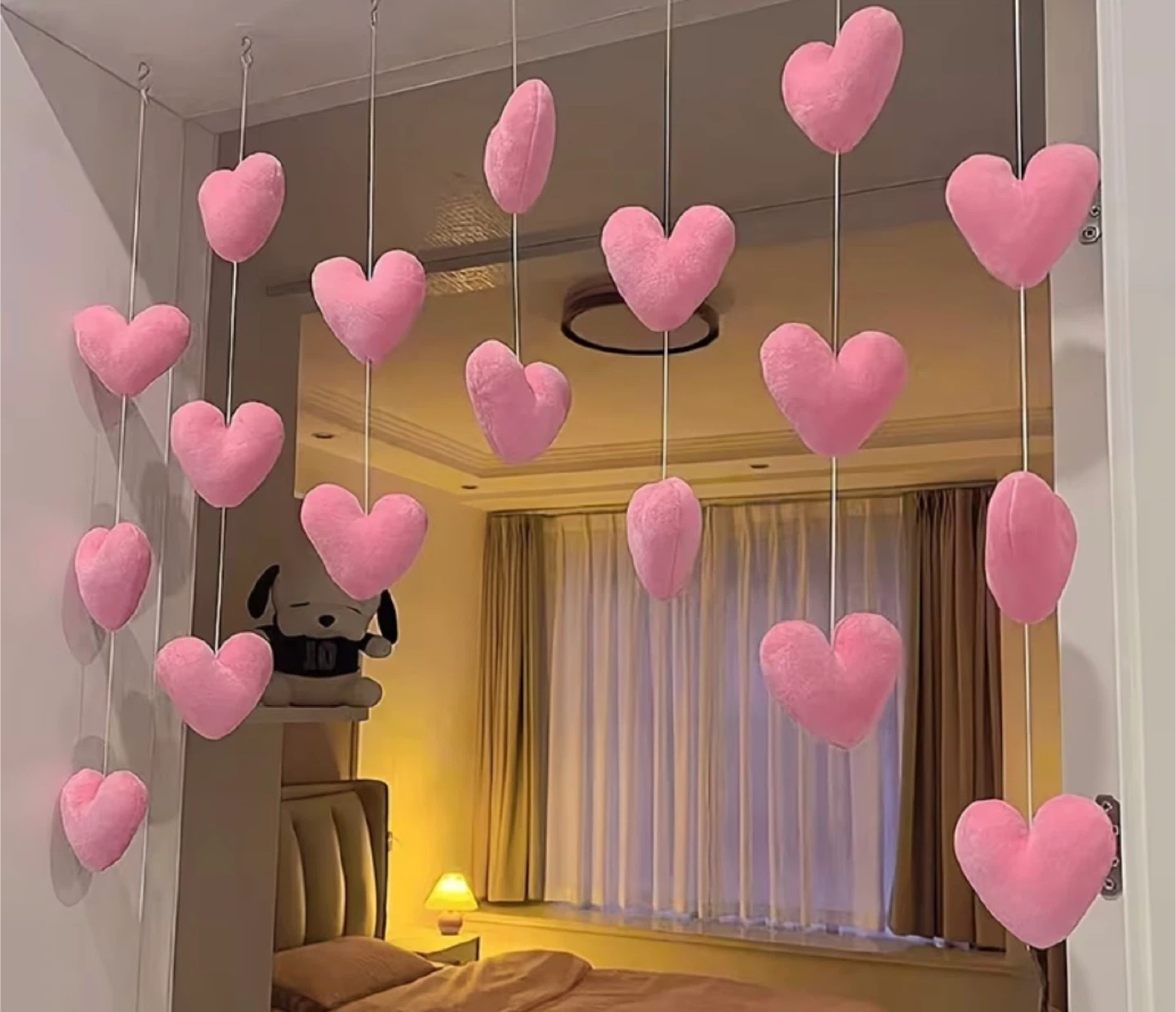 FREE - Pink Heart plush decor - 7 sets, 18 pieces of heart - photo 2
