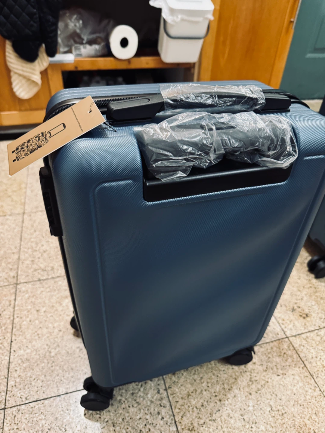 Carry-on Blue Hardshell Spinner Suitcase(20 in)