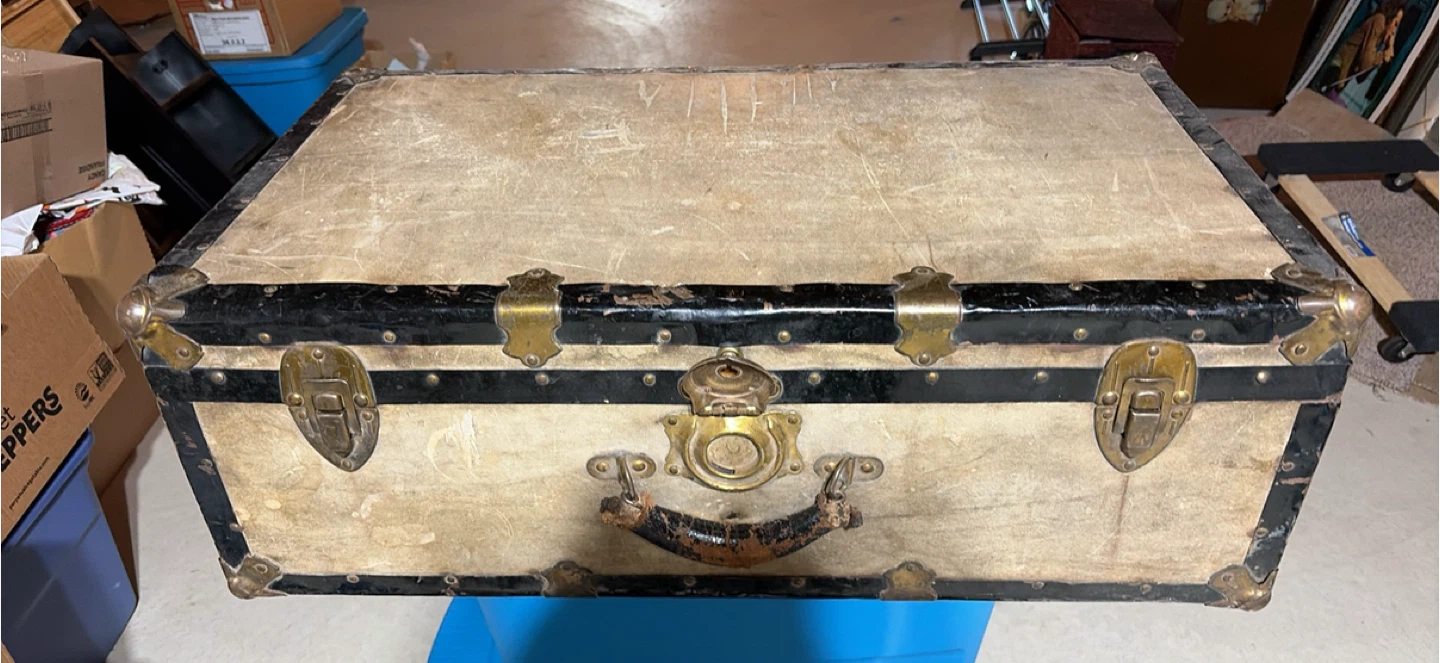 Vintage Travel Trunk Luggage Case