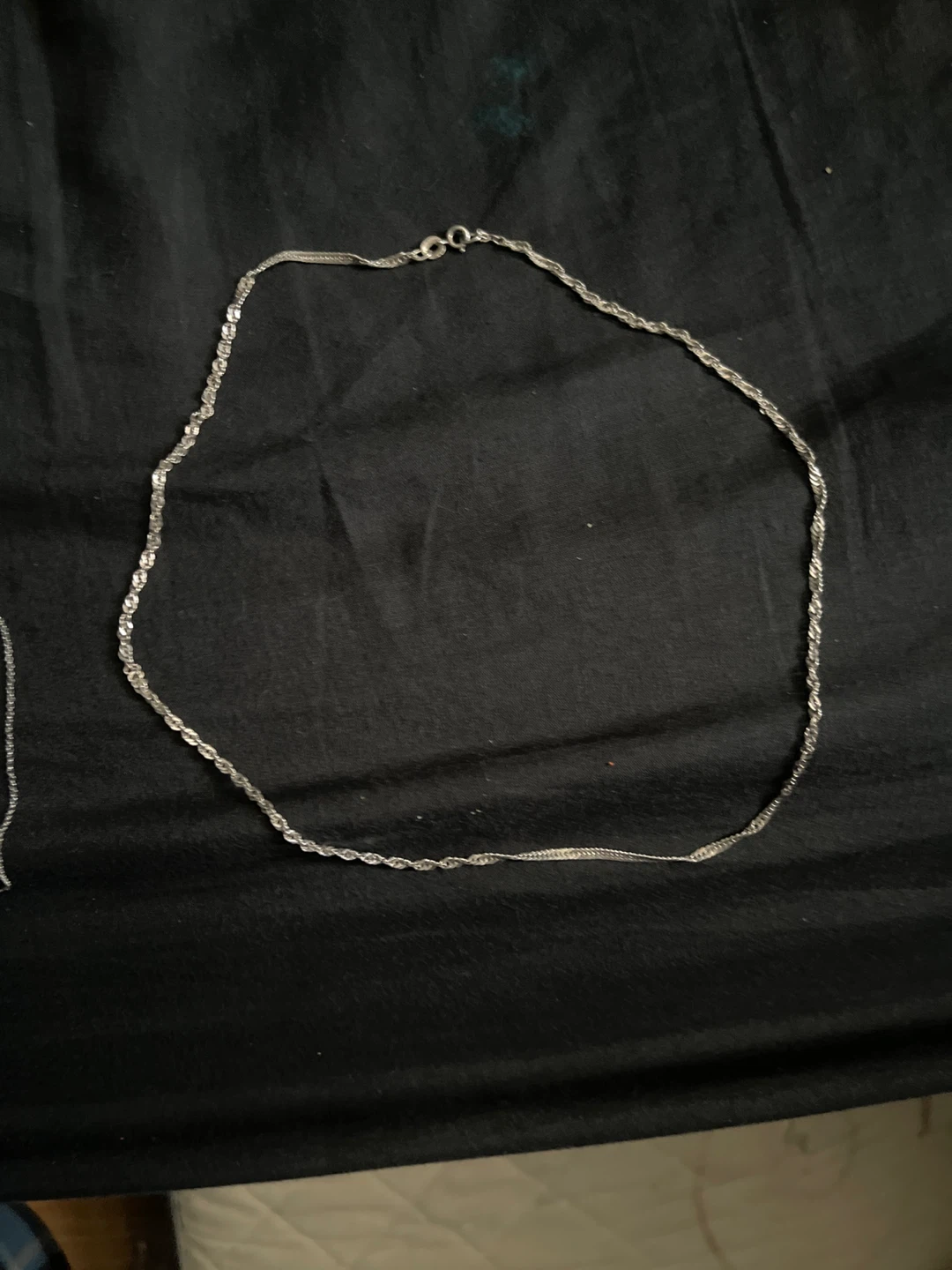 Real Silver Chain Necklace and Bracelet Set - photo 4
