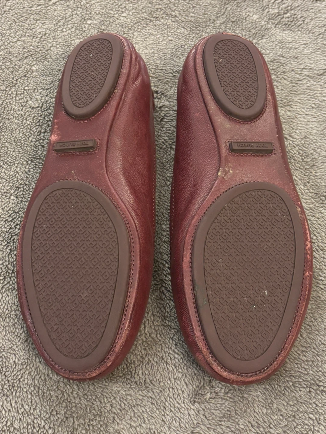 Tory Burch Claret Minnie Pavé Leather Ballet Flats - photo 2