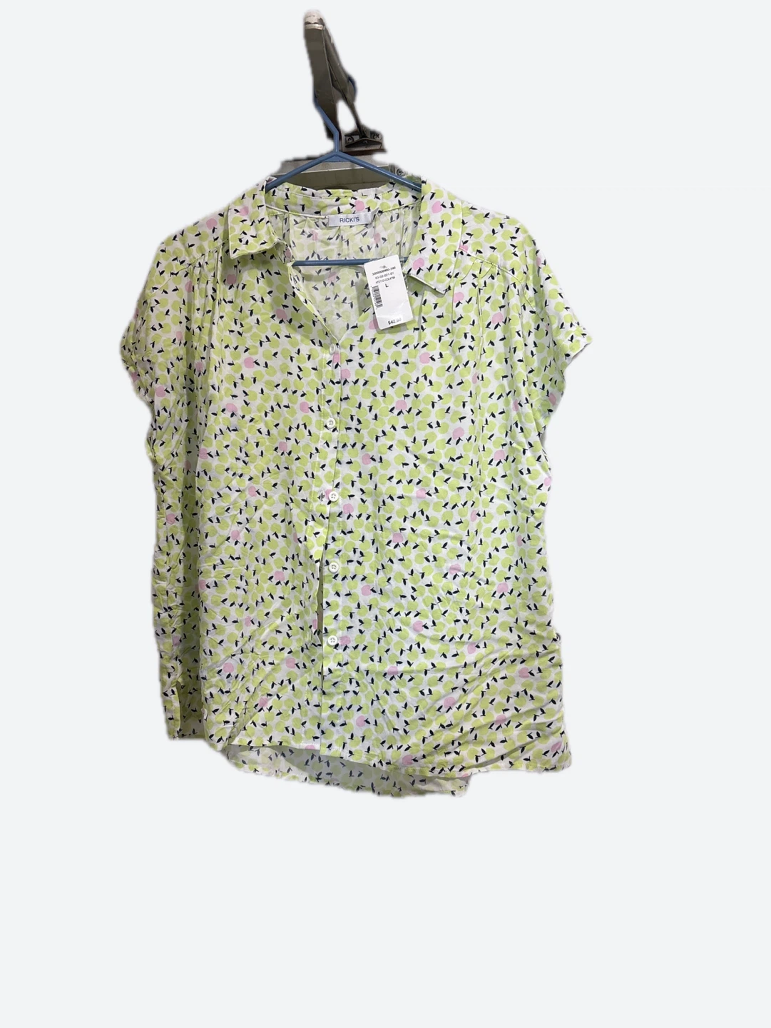Ricki's Women's Short Sleeve Button-Up Blouse
