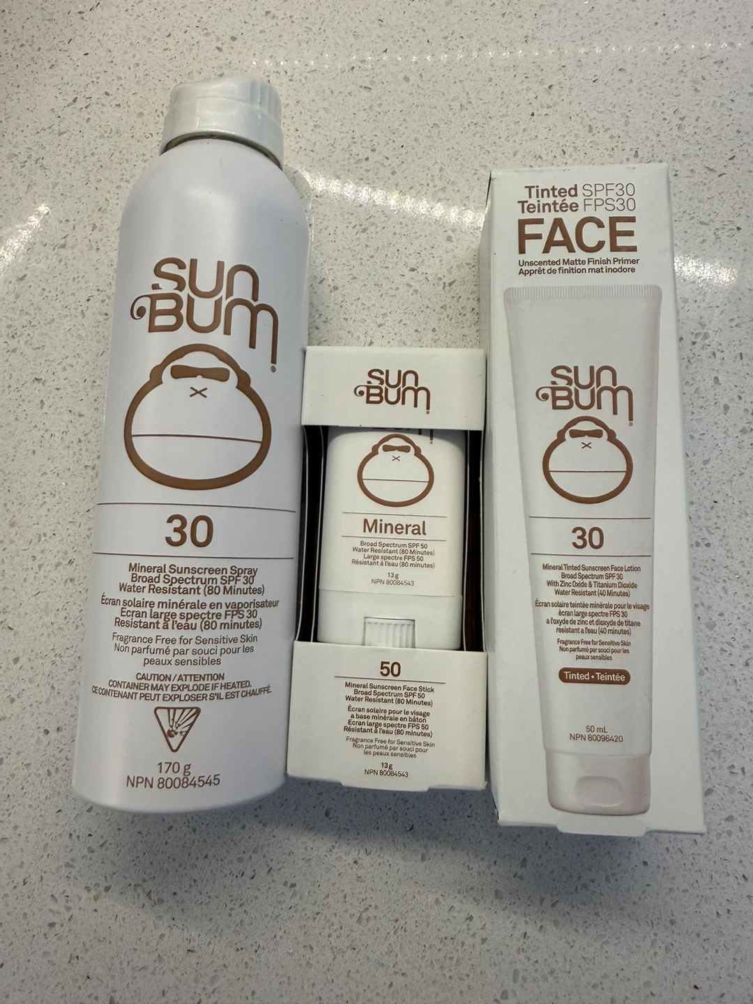 Sun Bum Mineral Sunscreen Bundle - Spray, Stick, Face Lotion