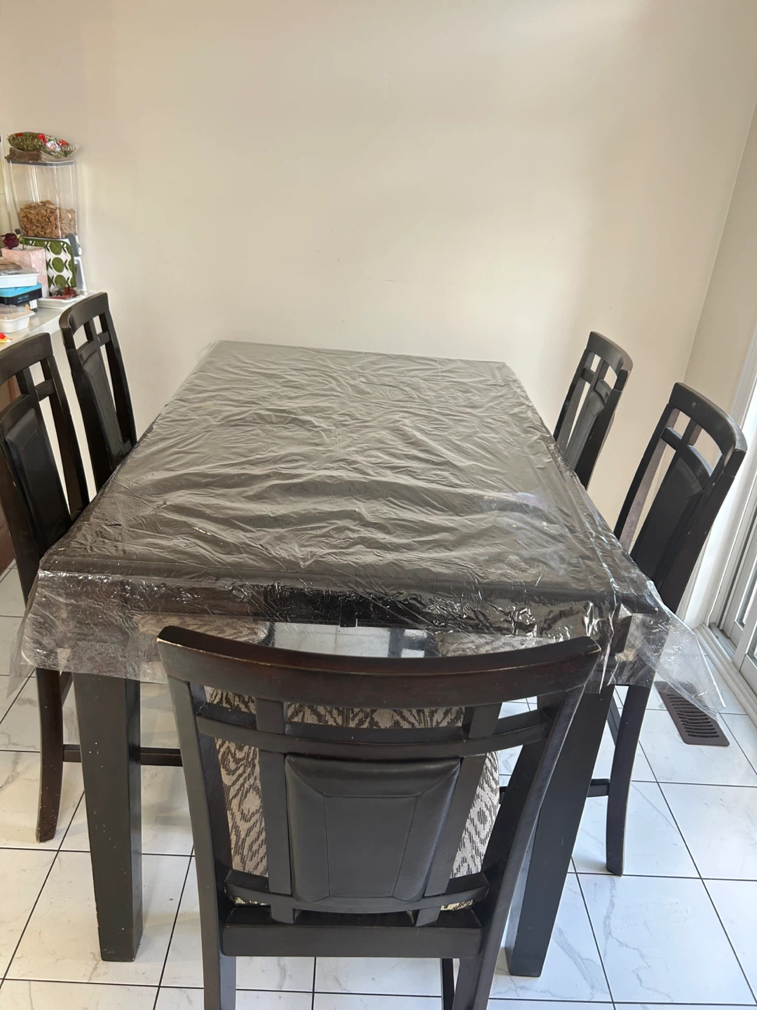 Dark Wood Dining Table with 8 Chairs - photo 4