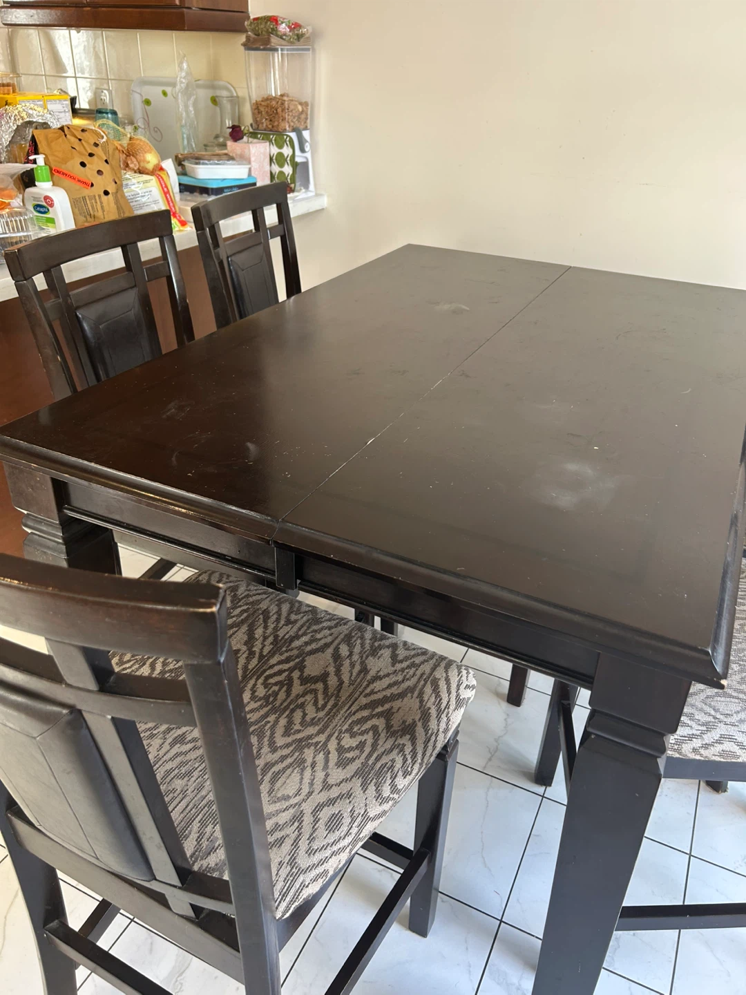 Dark Wood Dining Table with 8 Chairs - photo 5