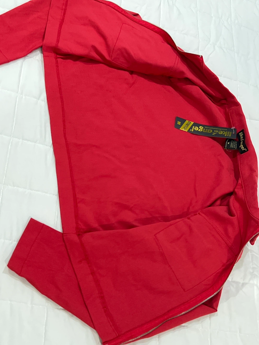 Like an Angel Red Cropped Zip-Up Jacket - photo 3